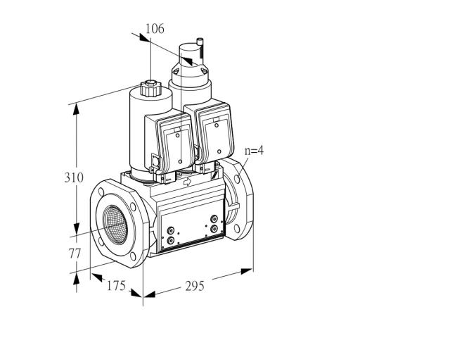Kromschroder VCS 6T65A05NLWSRB/PPPP/PPPP — двойной электромагнитный газовый клапан — 88202994