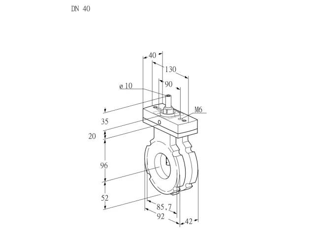 Kromschroder BVG 40W05F — дисковая поворотная заслонка — 88303813