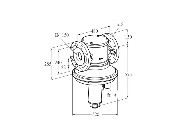 Kromschroder GIK 150F02-6L — регулятор соотношения газ/воздух — 85095221