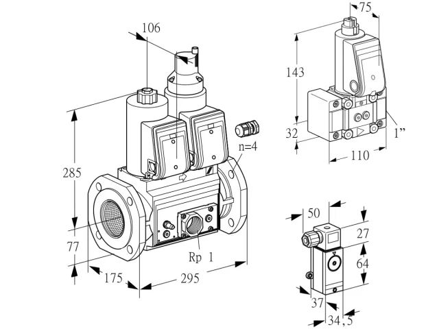 Kromschroder VCS 665F05NLWR3E/MPEP/P2Z- — двойной электромагнитный газовый клапан — 88206947