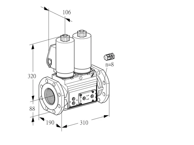 Kromschroder VCS 780F05NNKSL3E/PPPP/PPPP — двойной электромагнитный газовый клапан — 88206719