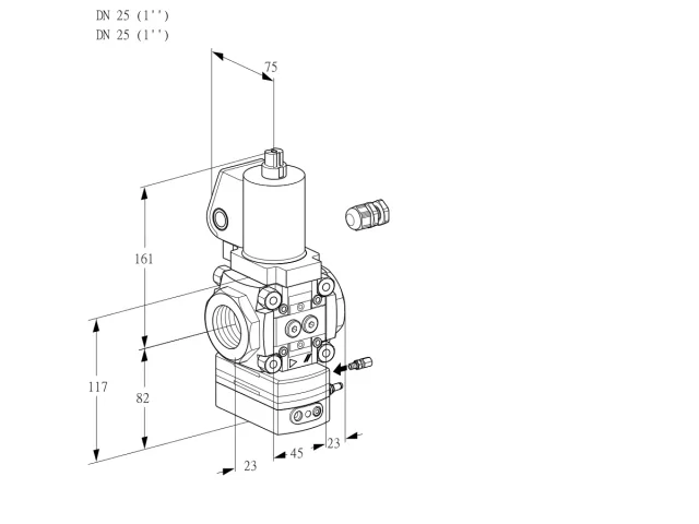 Kromschroder VAG 125R/NWGLAE — регулятор соотношения газ/воздух — 88018501
