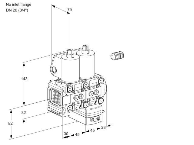 Kromschroder VCD 1E--/20R05FND-50WL/PPPP/PPPP — двойной электромагнитный газовый клапан — 88106864