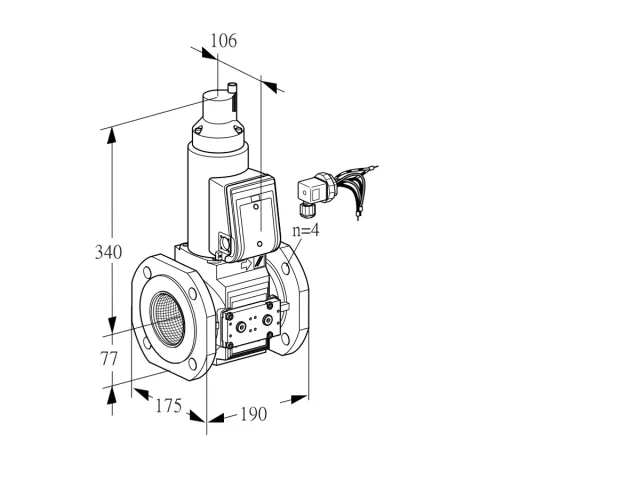 Kromschroder VAS 665F05LWE/PP/PP — электромагнитный газовый клапан — 88204964