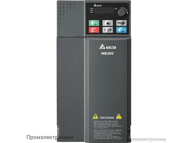 Преобразователи частоты Delta Electronics VFD7A5ME21ANNAA (1.5 кВт 1ф 230В) серии ME300