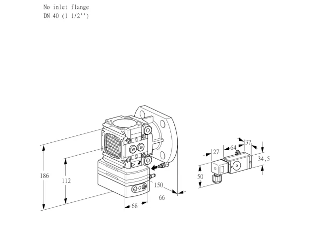 Kromschroder VRH 2-/40F05AE/4-/PP — регулятор расхода газа — 88024916