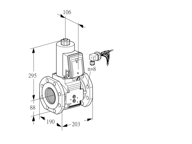 Kromschroder VAS 780F05NQB/PP/PP — электромагнитный газовый клапан — 88203316