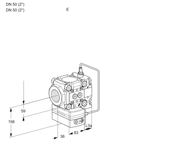 Kromschroder VRH 3E50R/50R05HEVL/PP/PP — регулятор расхода газа — 88107512