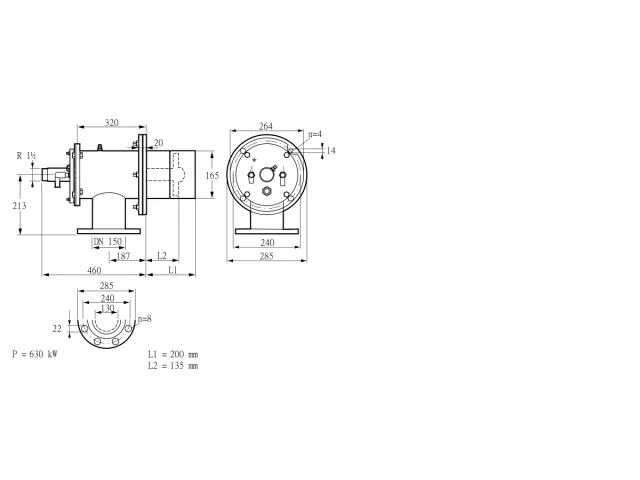Kromschroder ZIOW 165HB-200/135-(18)E — промышленная газовая горелка — 84199079