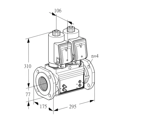 Kromschroder VCS 6T65A05NNQSRB/MMPP/PPPP — двойной электромагнитный газовый клапан — 88207251