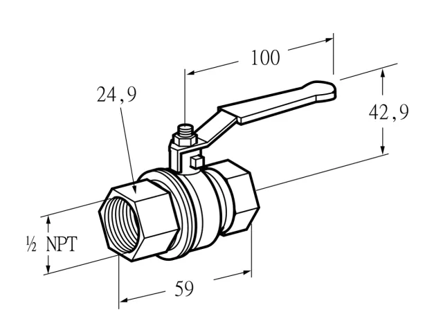Kromschroder AKT 15TN88 — ручной газовый кран — 03152308