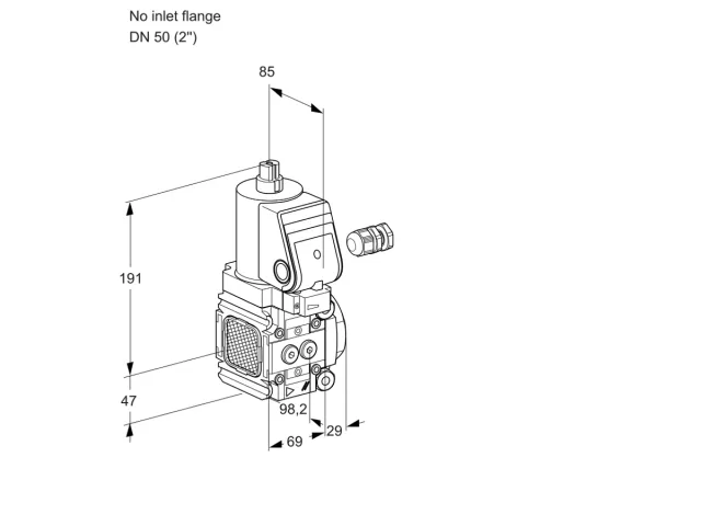 Kromschroder VAS 2-/50R/NWGR — электромагнитный газовый клапан — 88005409