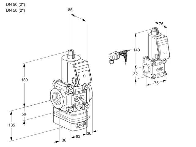 Kromschroder VAG 3E50R/50R05GKWR/PP/ZS — регулятор соотношения газ/воздух — 88102855
