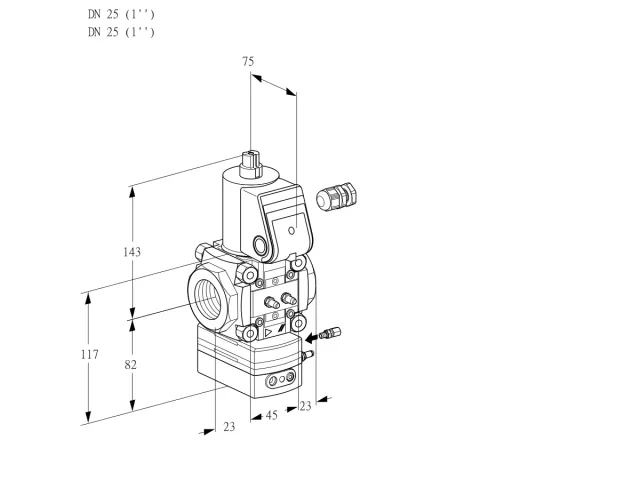 Kromschroder VAG 125R/NQAE — регулятор соотношения газ/воздух — 88001165