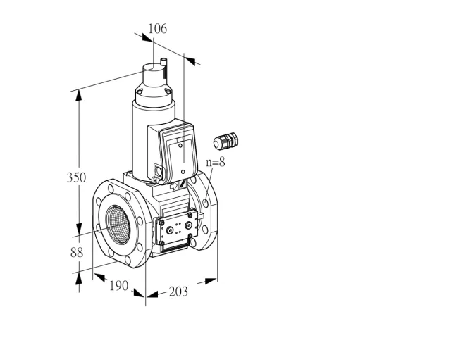 Kromschroder VAS 780F05LW3E/PP/PP — электромагнитный газовый клапан — 88202690