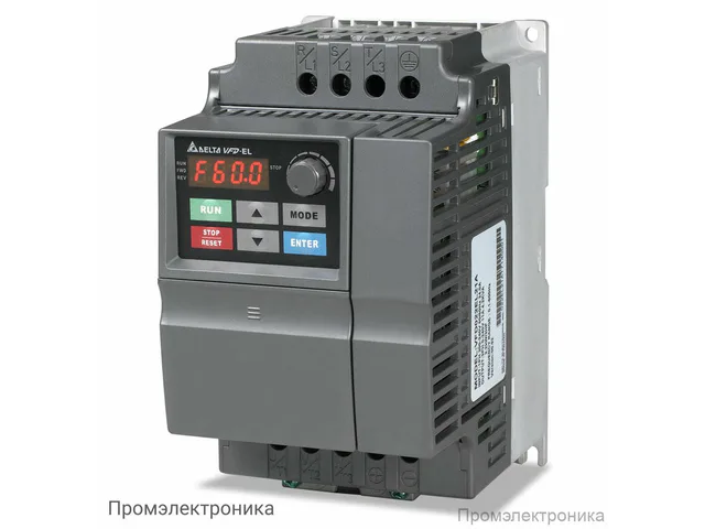 Преобразователи частоты Delta Electronics VFD015EL21A (1.5кВт 1ф 230В) серии VFD-EL