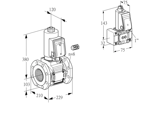 Kromschroder VAS 8100F05NWSR3E/Z-/PP — электромагнитный газовый клапан — 88203880