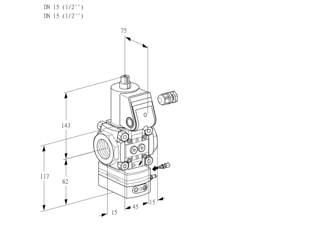 Kromschroder VAG 115R/NQBE — регулятор соотношения газ/воздух — 88007308