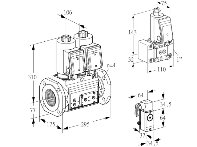 Kromschroder VCS 6T65A05NNQSRE/PP3P/PPZ- — двойной электромагнитный газовый клапан — 88205254