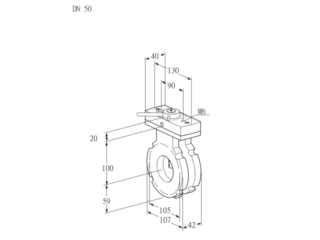 Kromschroder BVG 50W05H — дисковая поворотная заслонка — 88301780