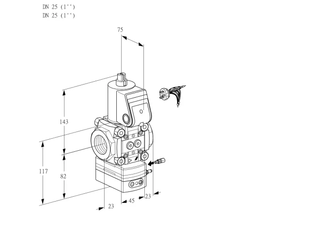 Kromschroder VAG 125R/NWAE — регулятор соотношения газ/воздух — 88012713