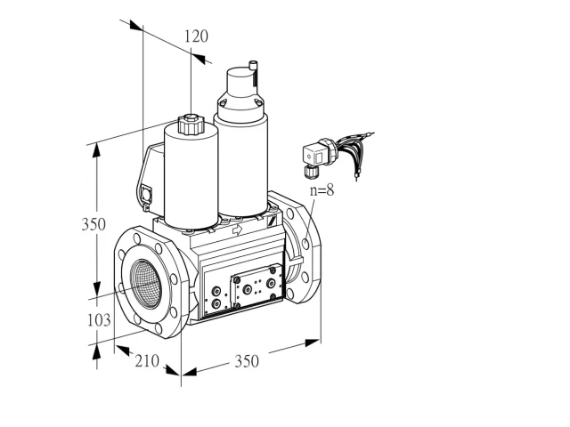 Kromschroder VCS 8100F05NLWLE/PPPP/PPEP — двойной электромагнитный газовый клапан — 88207386