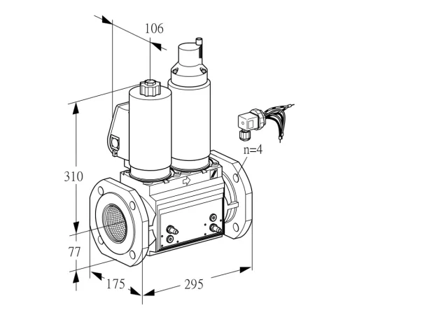 Kromschroder VCS 665F05NLWGLB/MPPM/MPPM — двойной электромагнитный газовый клапан — 88204112