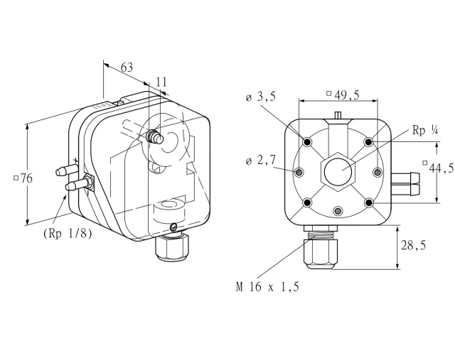 Kromschroder DL 150AH-31 — реле давления — 84444432