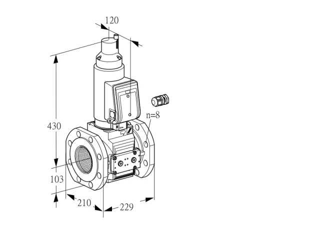 Kromschroder VAS 8100F05LWGR3E/PP/MM — электромагнитный газовый клапан — 88206715