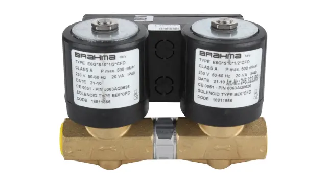 Двойной электромагнитный клапан Brahma GVC10*1/2*S*S 13991920