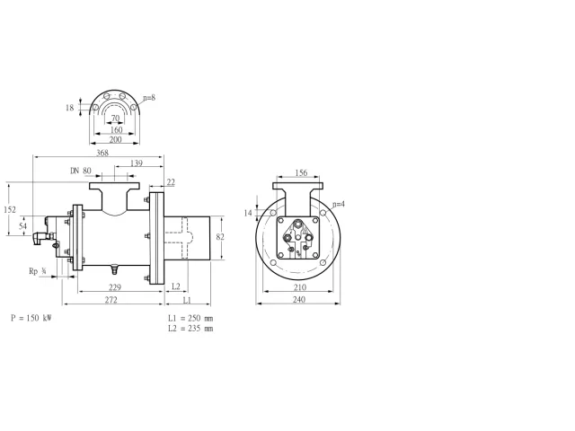 Kromschroder BIOW 80KB-250/235-(8)G — промышленная газовая горелка — 84199367