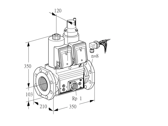 Kromschroder VCS 8100F05NLQRE/PPEP/PPPP — двойной электромагнитный газовый клапан — 88204703