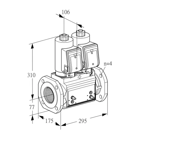 Kromschroder VCS 6T65A05NNQSRB/MPPM/PPPP — двойной электромагнитный газовый клапан — 88203332