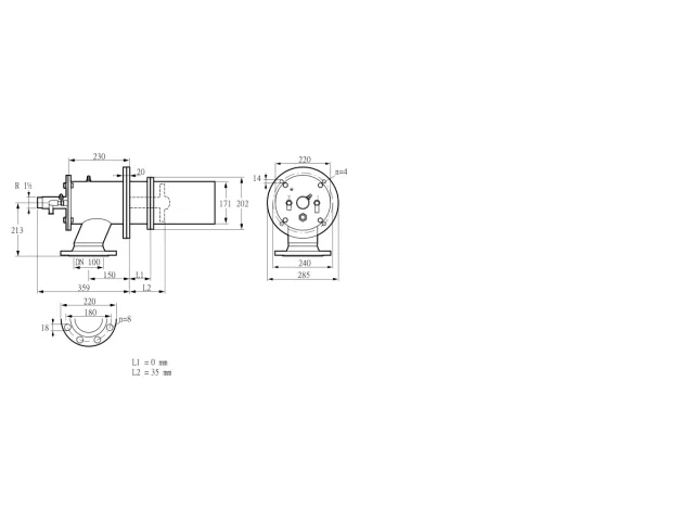 Kromschroder ZIC 165HLR-0/35-(45)D — промышленная газовая горелка — 84246710