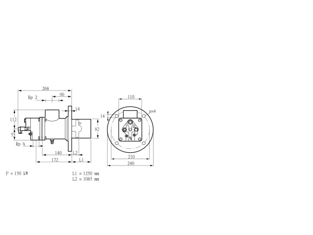Kromschroder BIO 80RB-1250/1085-(6)EB — промышленная газовая горелка — 84199309