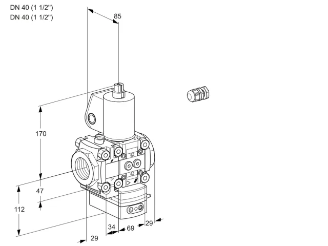 Kromschroder VAD 2E40R/40R05FD-100WL/PP/PP — регулятор давления газа — 88105883