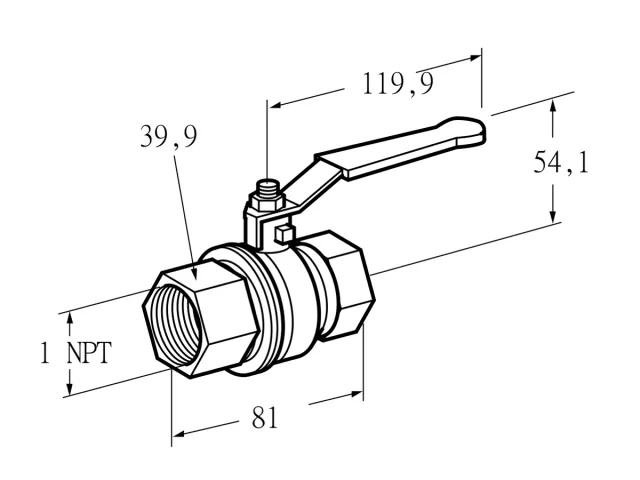 Kromschroder AKT 25TN88 — ручной газовый кран — 03152310