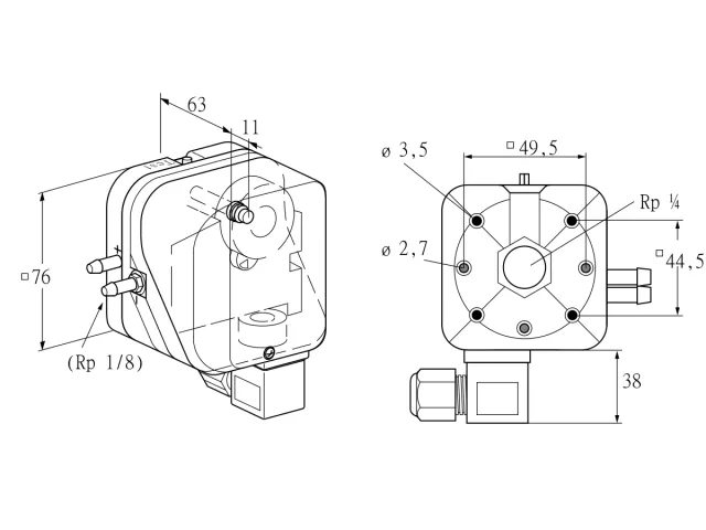 Kromschroder DL 10AN-61 — реле давления — 84444530