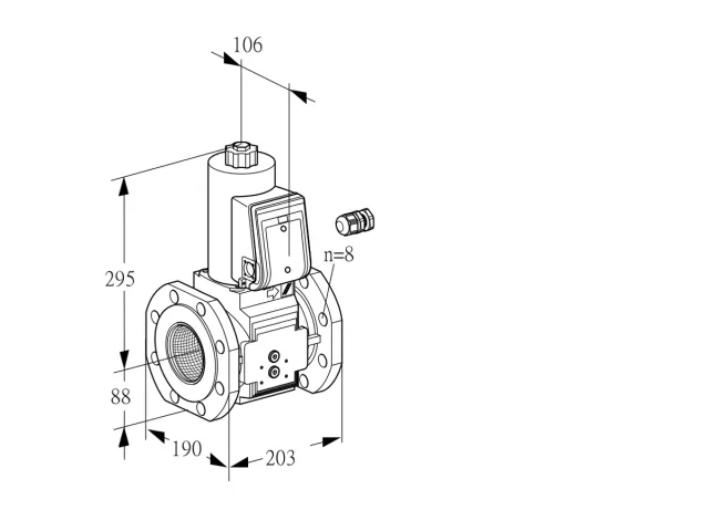 Kromschroder VAS 780F05NW3B/PP/MM — электромагнитный газовый клапан — 88203376