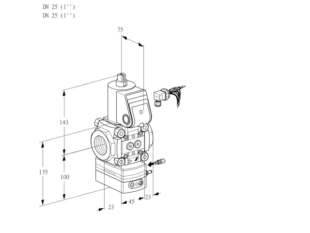 Kromschroder VAH 125R/NKAE — регулятор расхода газа — 88033754