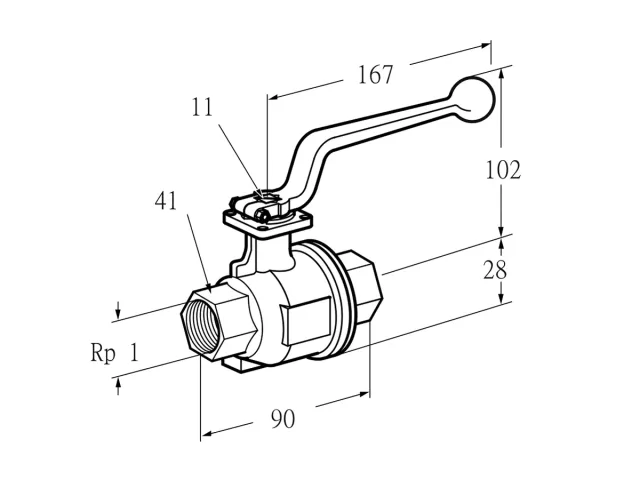 Kromschroder AKT 25R160M — ручной газовый кран — 03152359