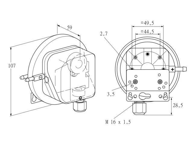 Kromschroder DL 3KG-3W — реле давления — 84444650
