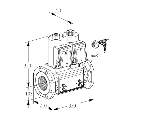 Kromschroder VCS 8100F05NNWRB/MMMM/PPPP — двойной электромагнитный газовый клапан — 88207622