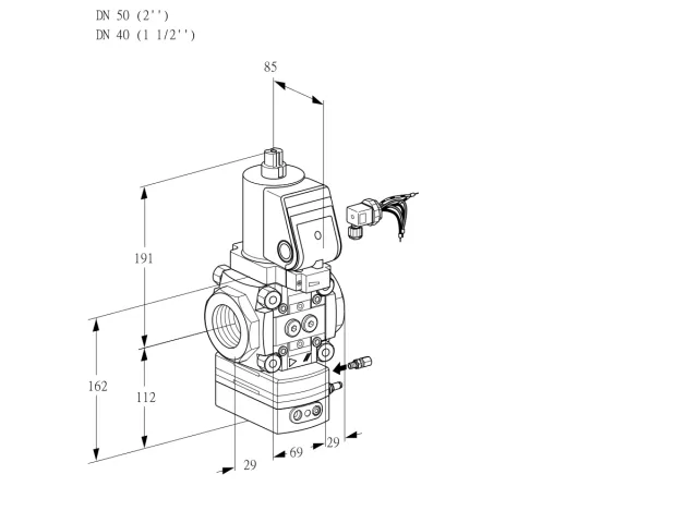 Kromschroder VAG 250/40R/NWGRAE — регулятор соотношения газ/воздух — 88029681