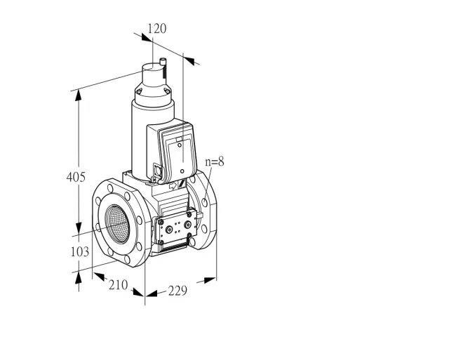 Kromschroder VAS 8T100A05LQE/PP/PP — электромагнитный газовый клапан — 88202821