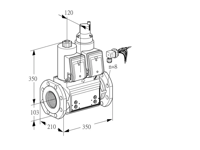 Kromschroder VCS 8100F05NLWRB/PPPP/MMMM — двойной электромагнитный газовый клапан — 88206871
