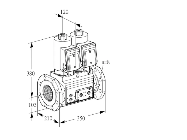 Kromschroder VCS 8T100A05NNQSRE/PPPP/PPPP — двойной электромагнитный газовый клапан — 88207205