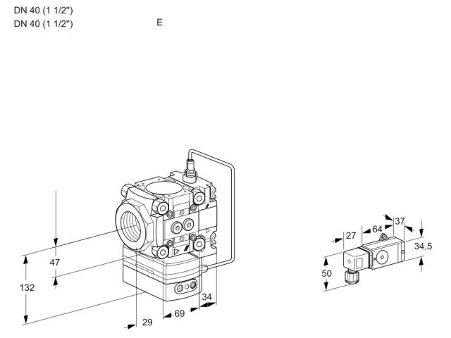 Kromschroder VRH 2E40R/40R05HEVR/-3/PP — регулятор расхода газа — 88105786