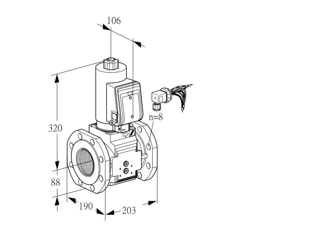 Kromschroder VAS 780F05NWSRB/PP/PP — электромагнитный газовый клапан — 88203122