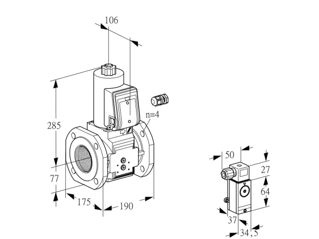 Kromschroder VAS 665F05NW3B/P3/PP — электромагнитный газовый клапан — 88206924